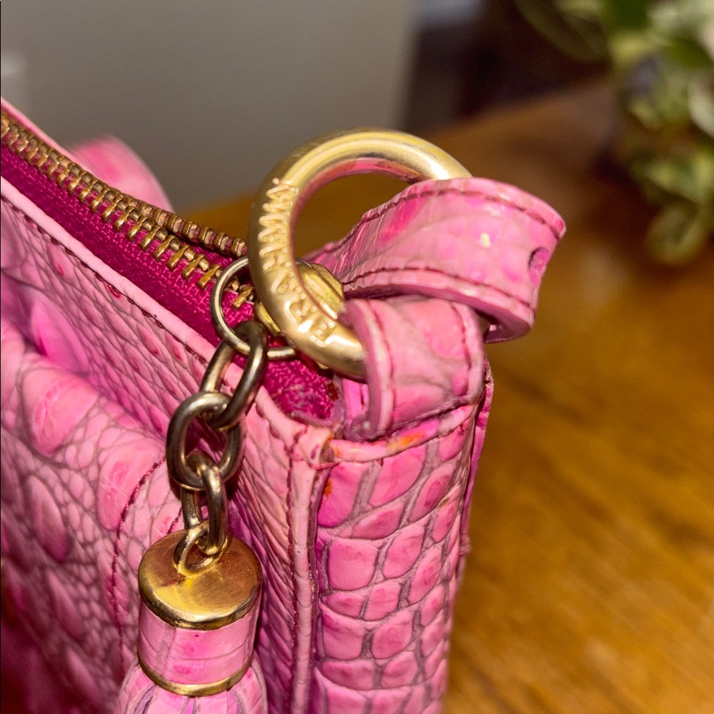 Brahmin Mimosa Pink Croc Embossed Crossbody - Picture 10 of 10
